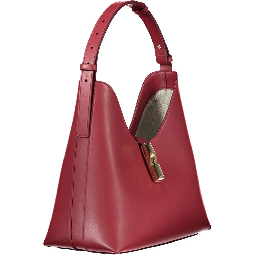 Furla Rosso Pelle Women Handbag