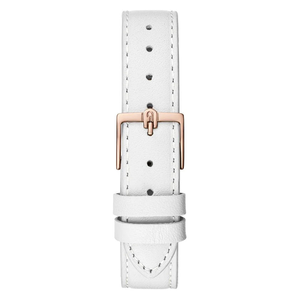Furla White Leather Dress Watch