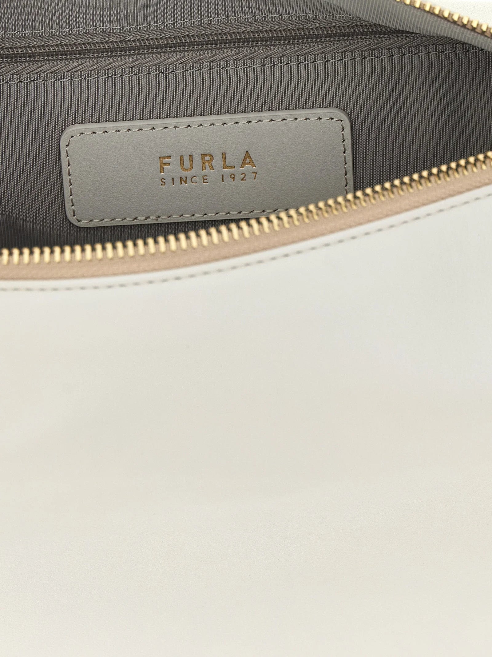 Furla White Leather Shoulder Bag