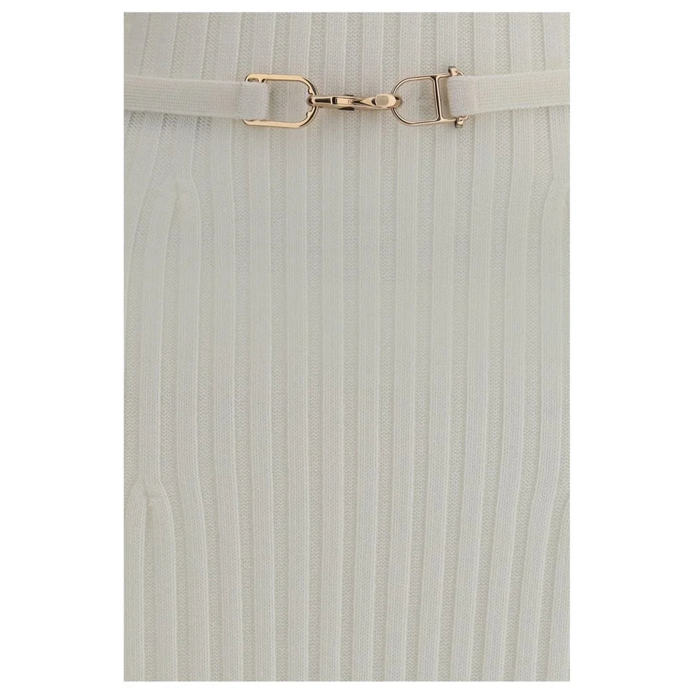 Gabriela Hearst White Wool Casual Dress - S