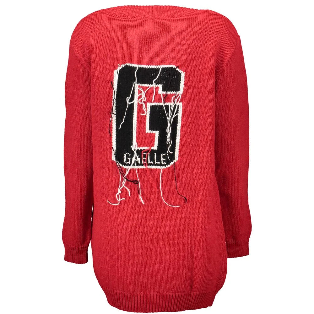 Gaelle Paris Red Wool Sweater - Cardigans