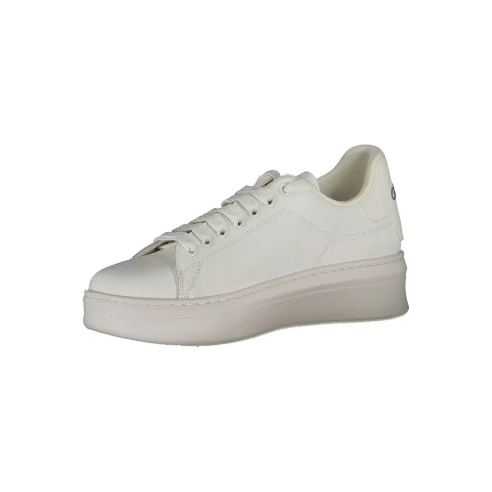 Gaelle Paris White Leather Sneaker - Sneakers