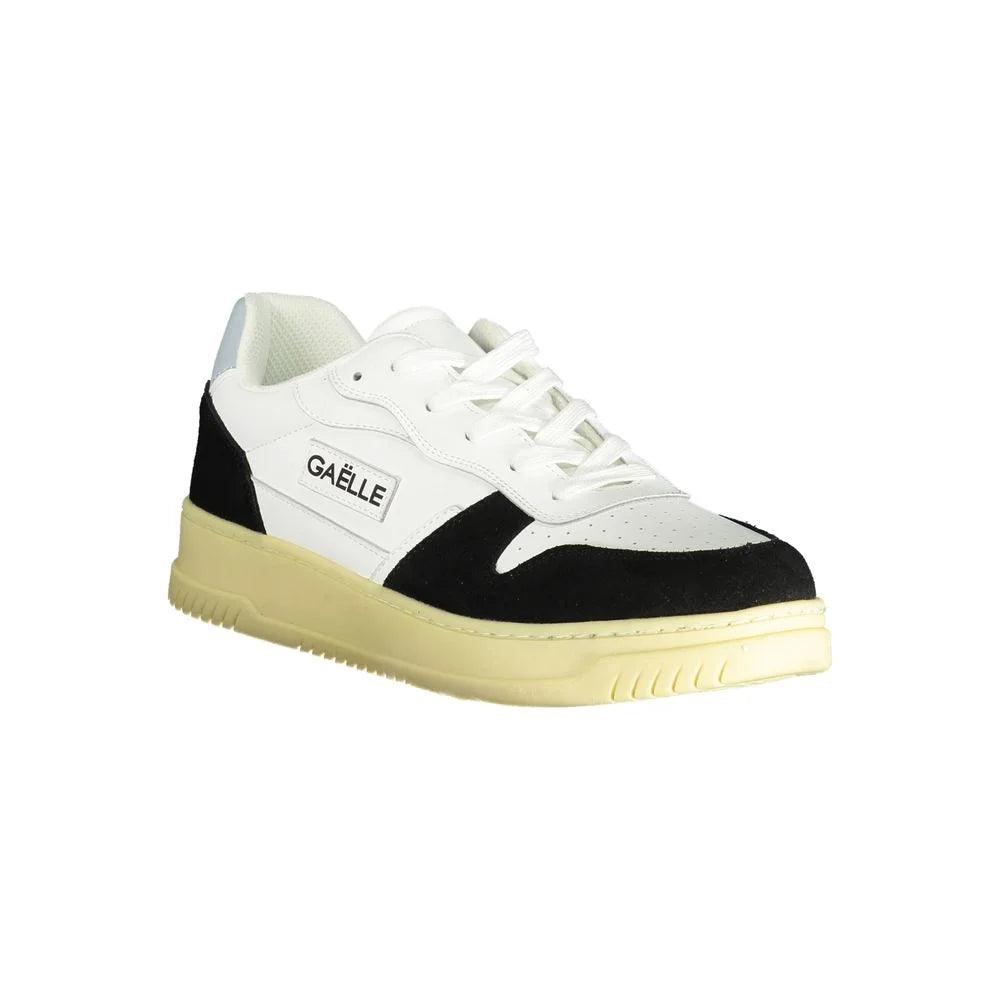 Gaelle Paris White Polyester Sneaker - EU42/US9