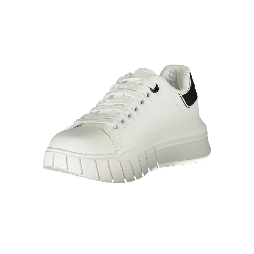 Gaelle Paris White Polyester Sneaker - Sneakers