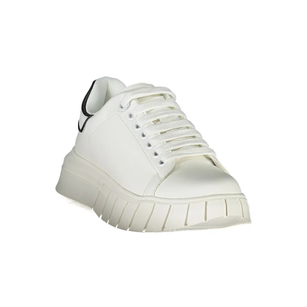 Gaelle Paris White Polyester Sneaker - Sneakers