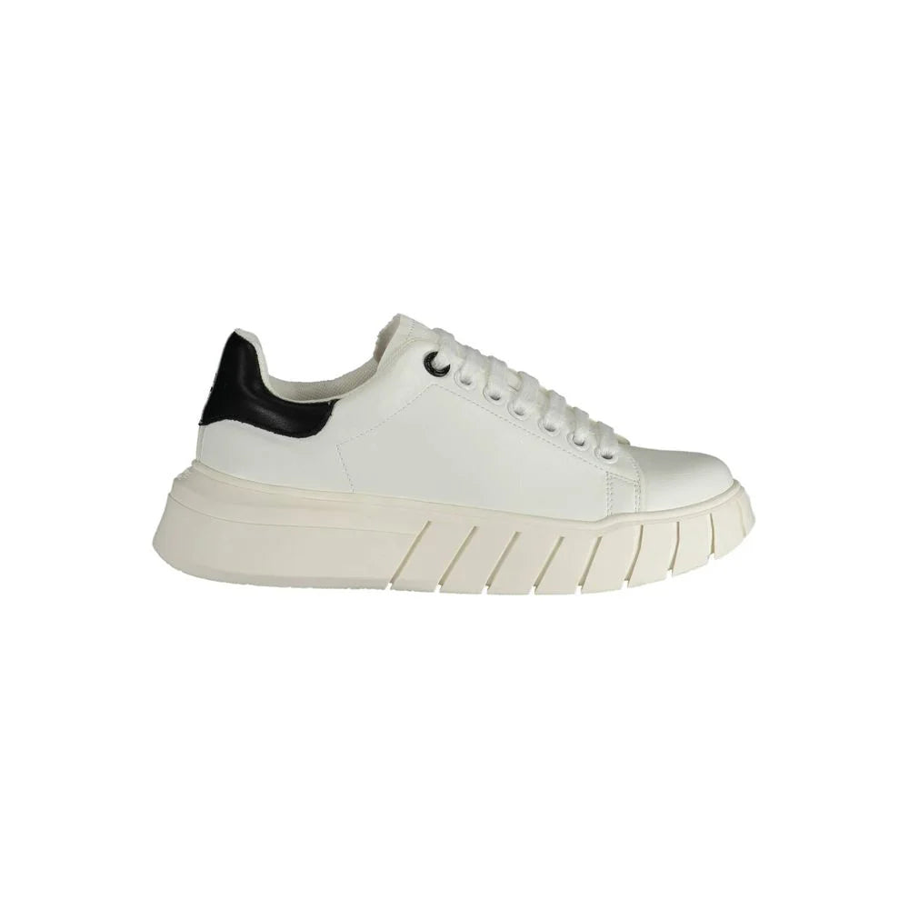 Gaelle Paris White Polyester Sneaker - Sneakers