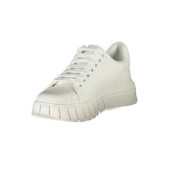 Gaelle Paris White Polyester Sneaker - Sneakers