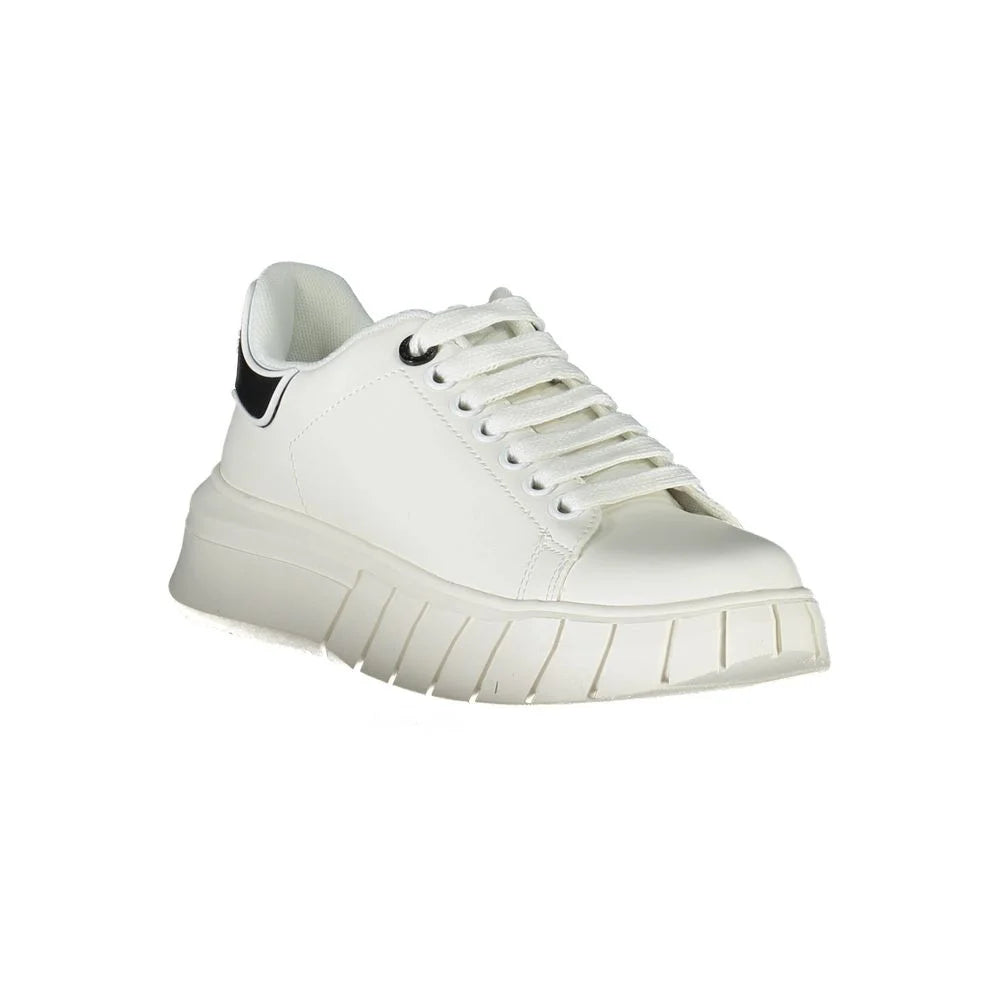 Gaelle Paris White Polyester Sneaker - Sneakers