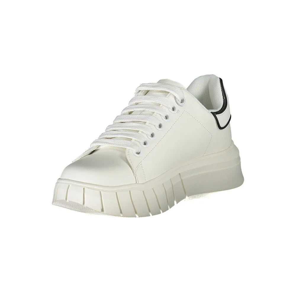 Gaelle Paris White Polyester Sneaker - Sneakers