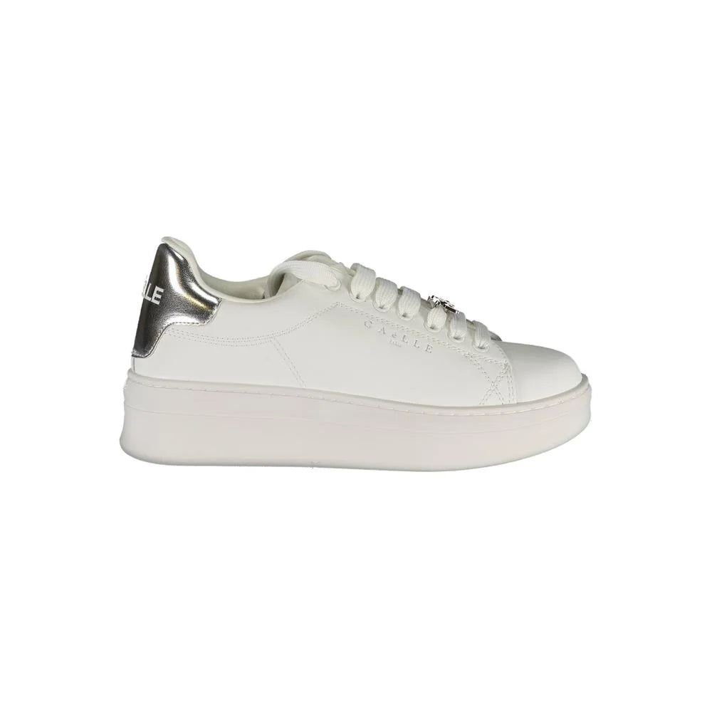 Gaelle Paris White Polyethylene Sneaker - Sneakers