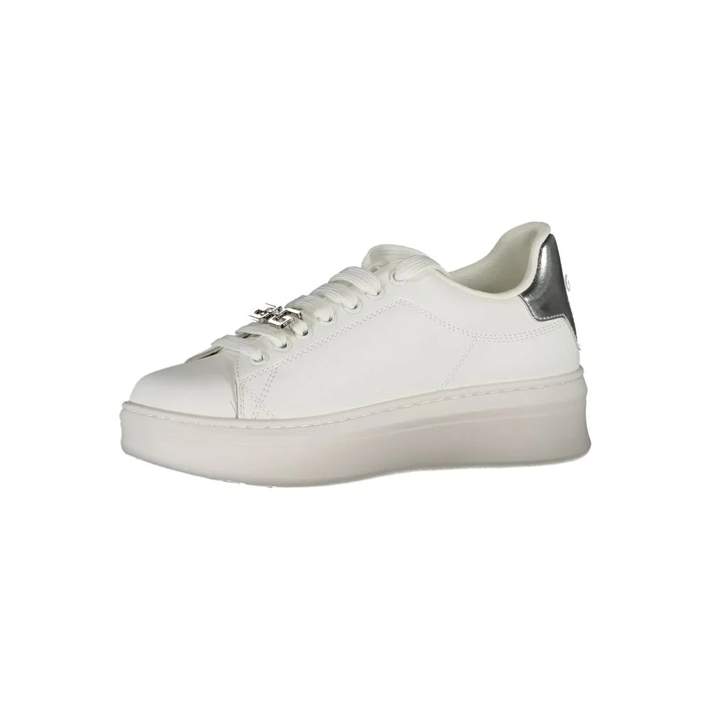 Gaelle Paris White Polyethylene Sneaker - Sneakers