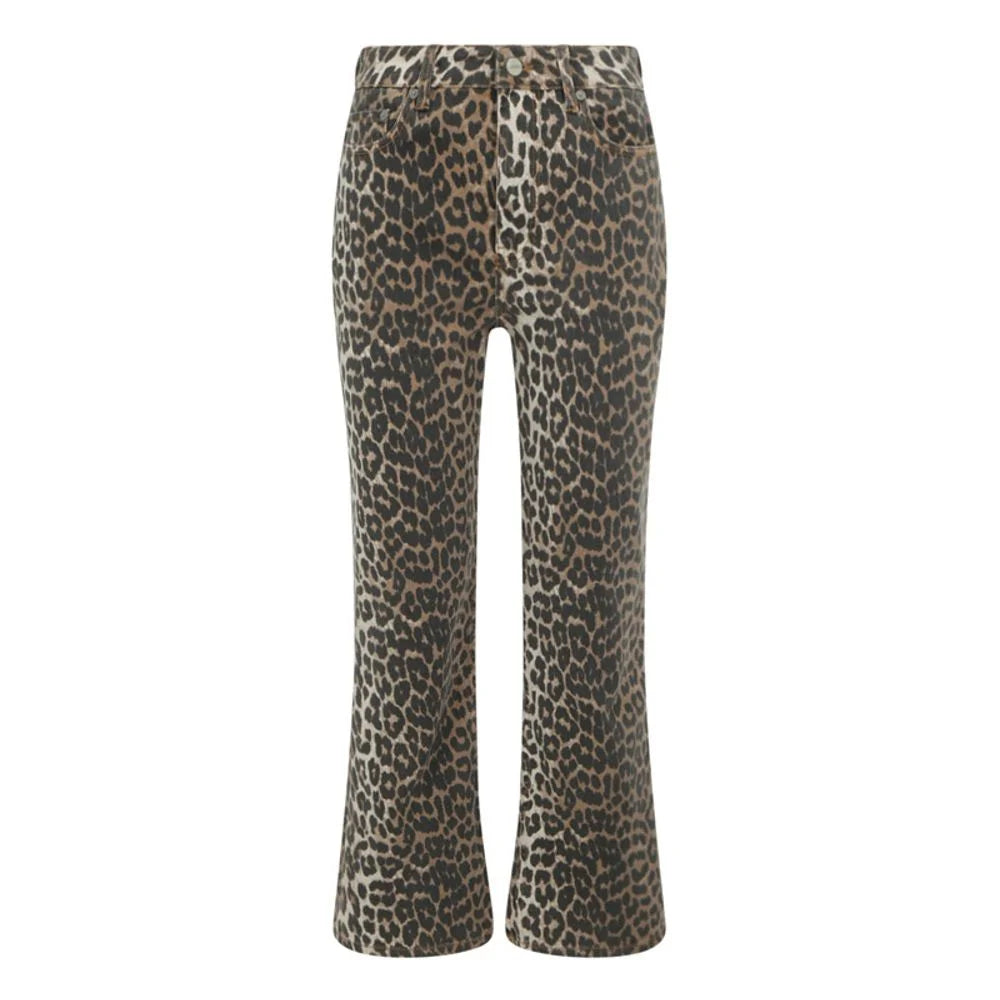 Ganni Animal print Pants - Trousers
