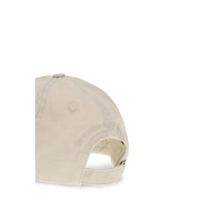 Ganni Beige Cotton Cap (Baseball Hat) - UNI