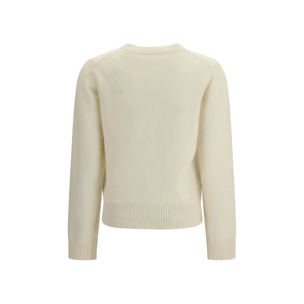 Ganni Beige Merino Wool Sweatshirt