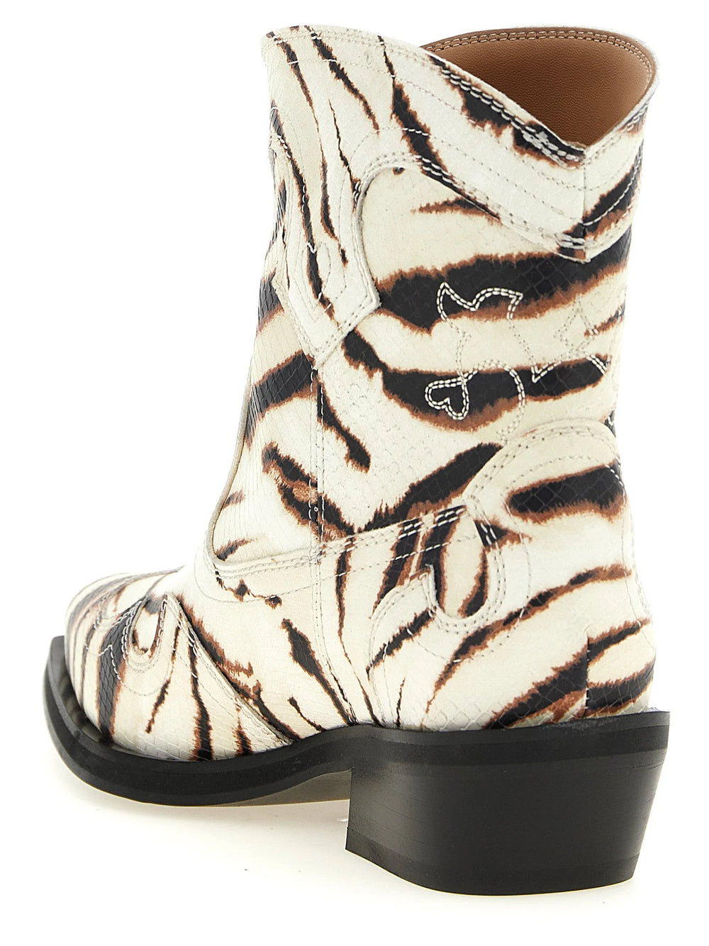 Ganni Beige Polyester Chelsea Boots - EU38/US8