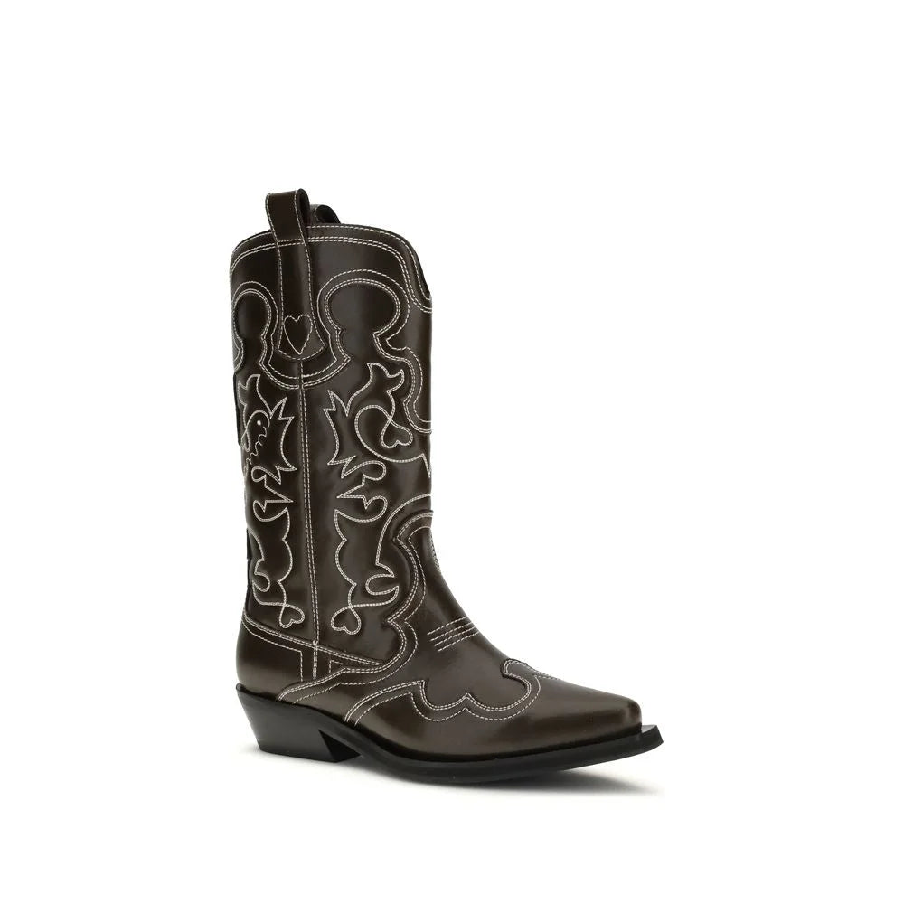 Ganni Bicolor Polyethylene Ankle Boots