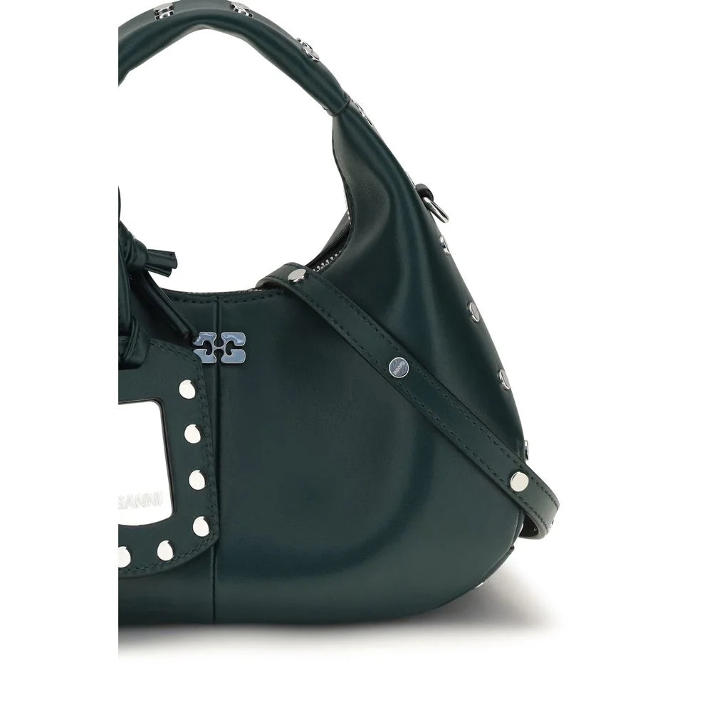 Ganni Bicolor Recycled Leather Shoulder Bag
