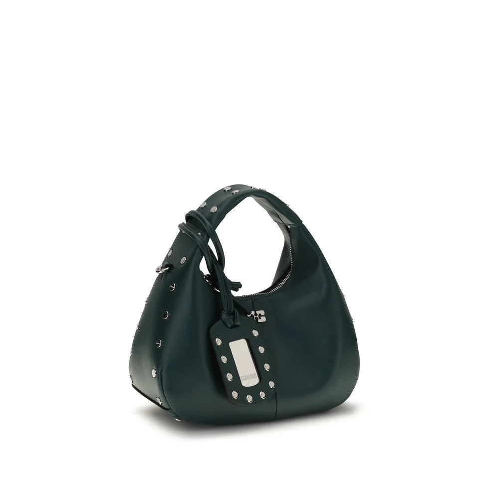 Ganni Bicolor Recycled Leather Shoulder Bag