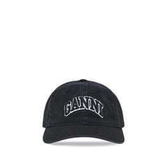 Ganni Black Cotton Cap (Baseball Hat) - UNI