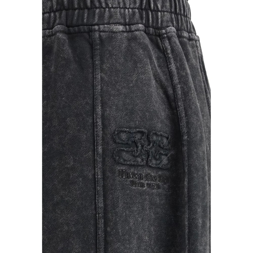 Ganni Black Cotton Casual Pants