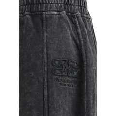 Ganni Black Cotton Casual Pants - S