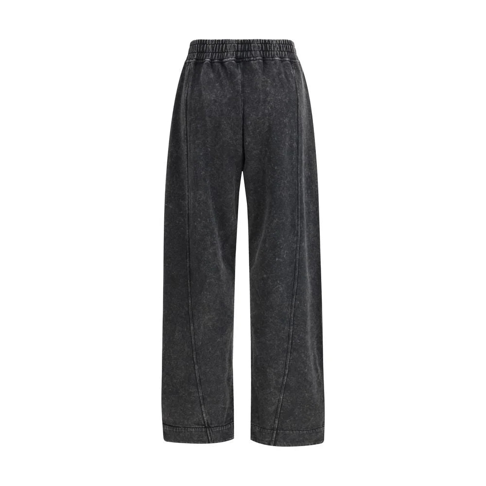 Ganni Black Cotton Casual Pants - S