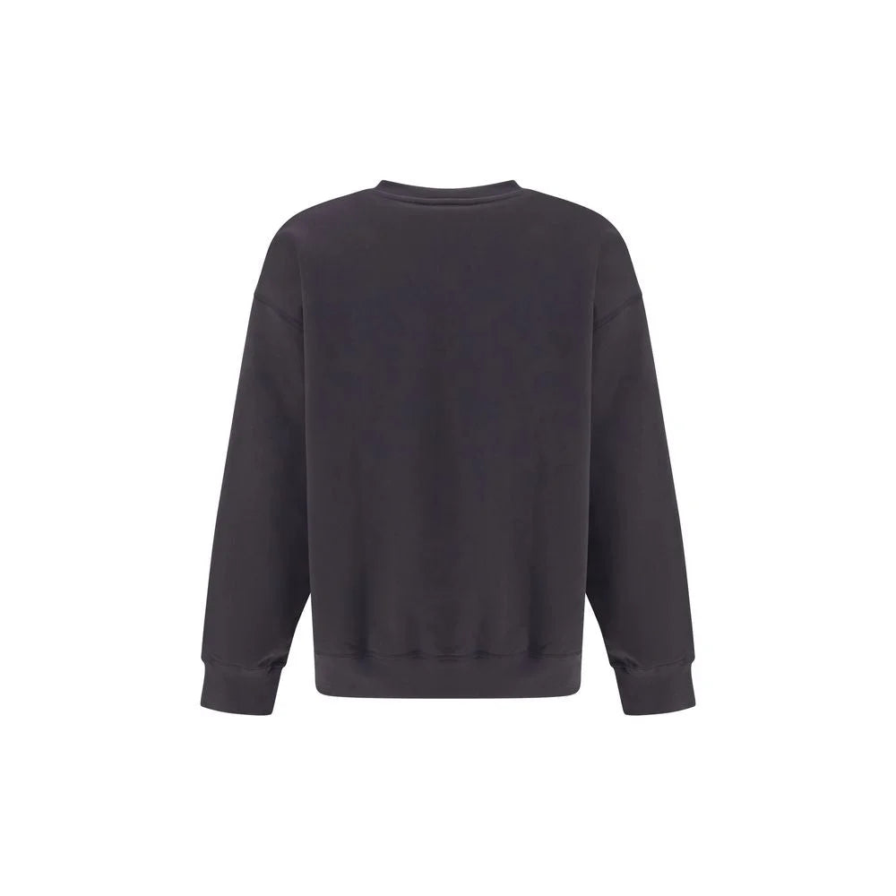 Ganni Black Cotton Sweatshirt - Sweatshirts
