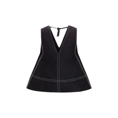 Ganni Black Elastane Top