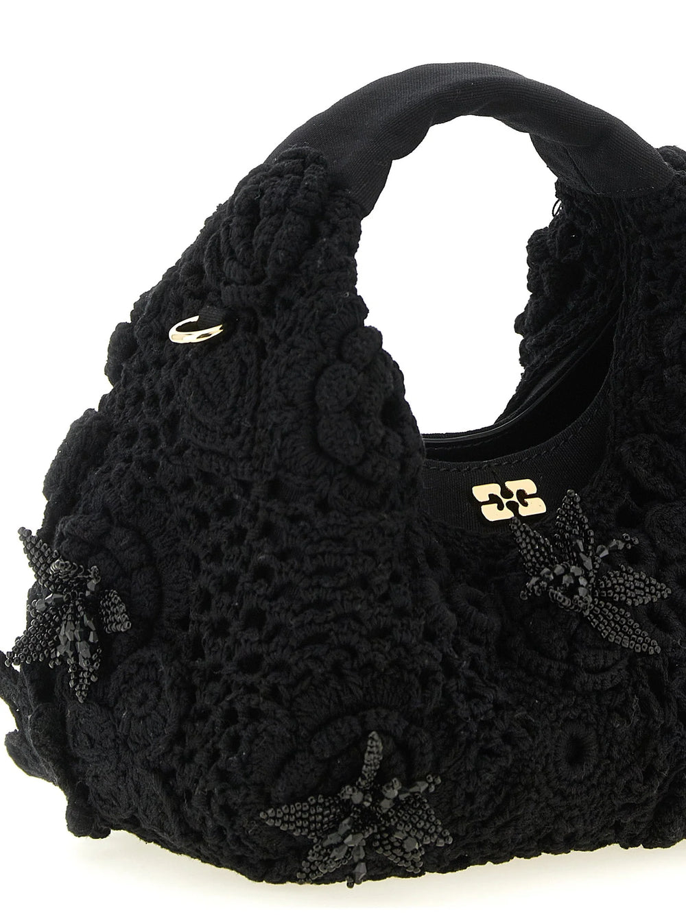 Ganni Black Organic Cotton Handbag