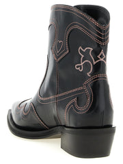 Ganni Black Polyethylene Chelsea Boots