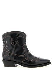 Ganni Black Polyethylene Chelsea Boots