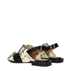 Ganni Black Polyethylene Flat Sandals