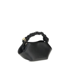 Ganni Black Recycled Leather Shoulder Bag