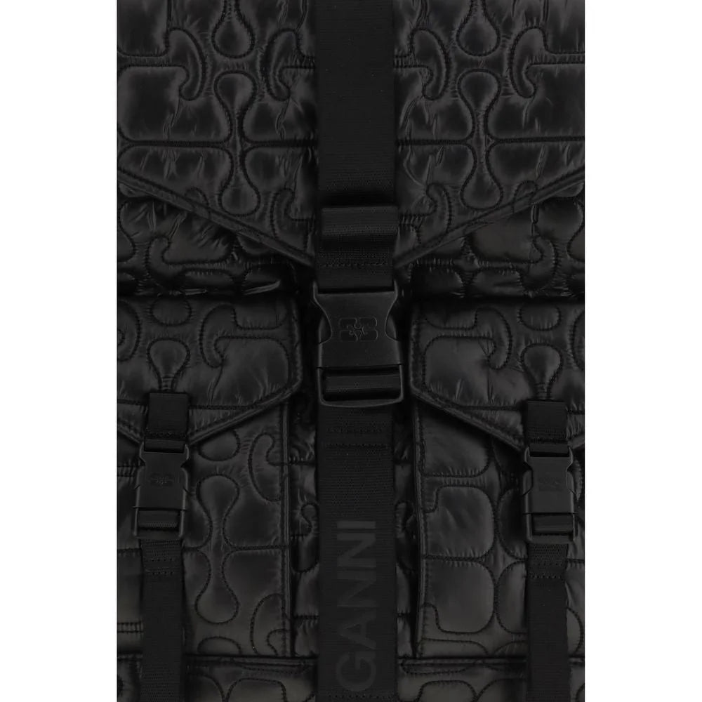 Ganni Black Recycled Polyamide Backpack