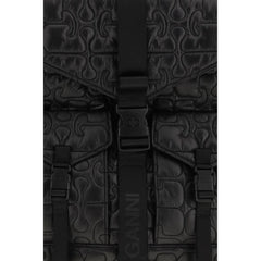 Ganni Black Recycled Polyamide Backpack