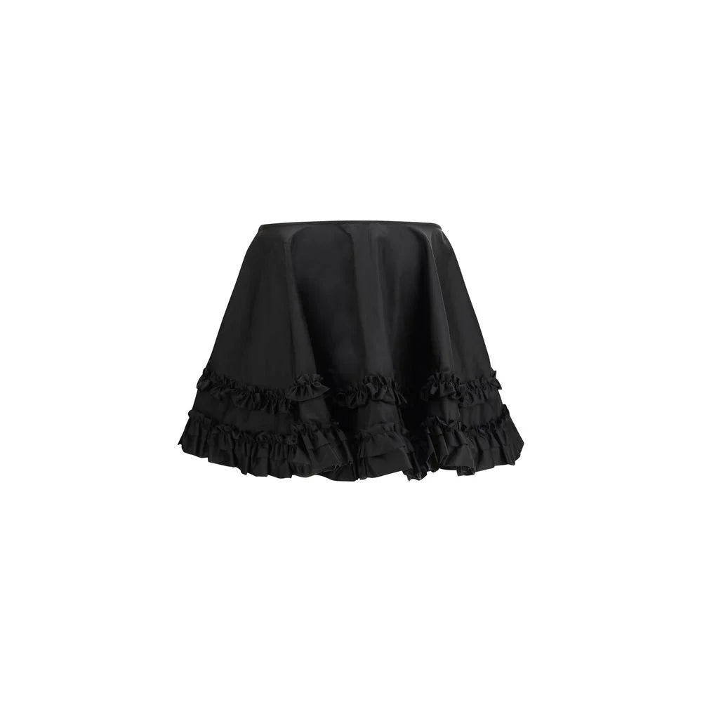 Ganni Black Recycled Polyamide Mini Skirt - Skirts