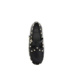 Ganni Black Recycled Polyester Ballet Flats