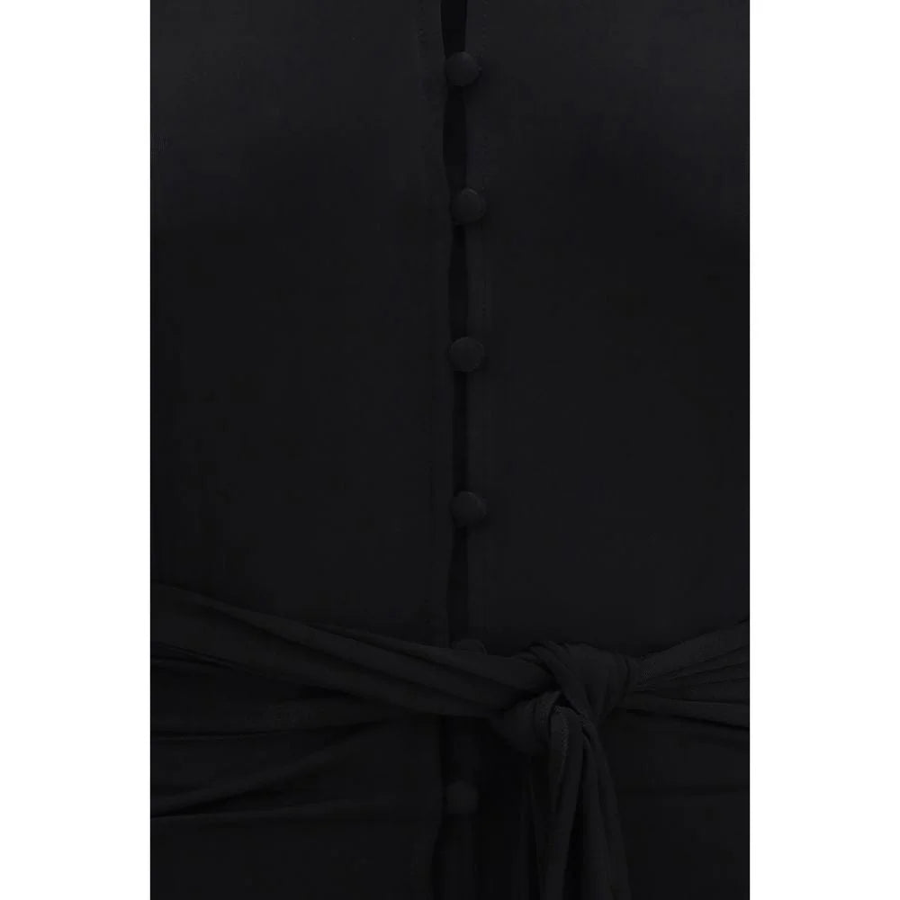Ganni Black Recycled Polyester Shirt - IT40 | M