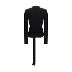 Ganni Black Recycled Polyester Shirt - IT40 | M