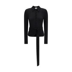 Ganni Black Recycled Polyester Shirt - IT40 | M