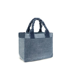 Ganni Blue Cotton Handbag