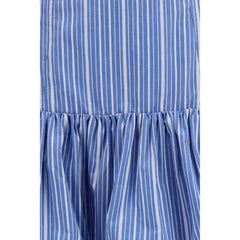 Ganni Blue Cotton Mini Skirt