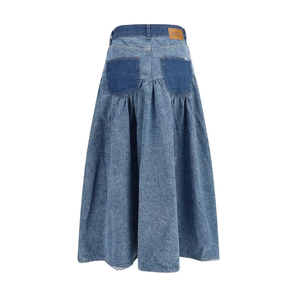 Ganni Blue Denim Skirt