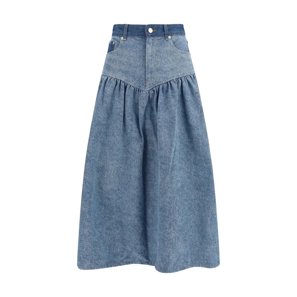 Ganni Blue Denim Skirt