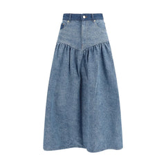 Ganni Blue Denim Skirt