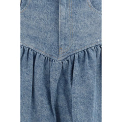 Ganni Blue Denim Skirt