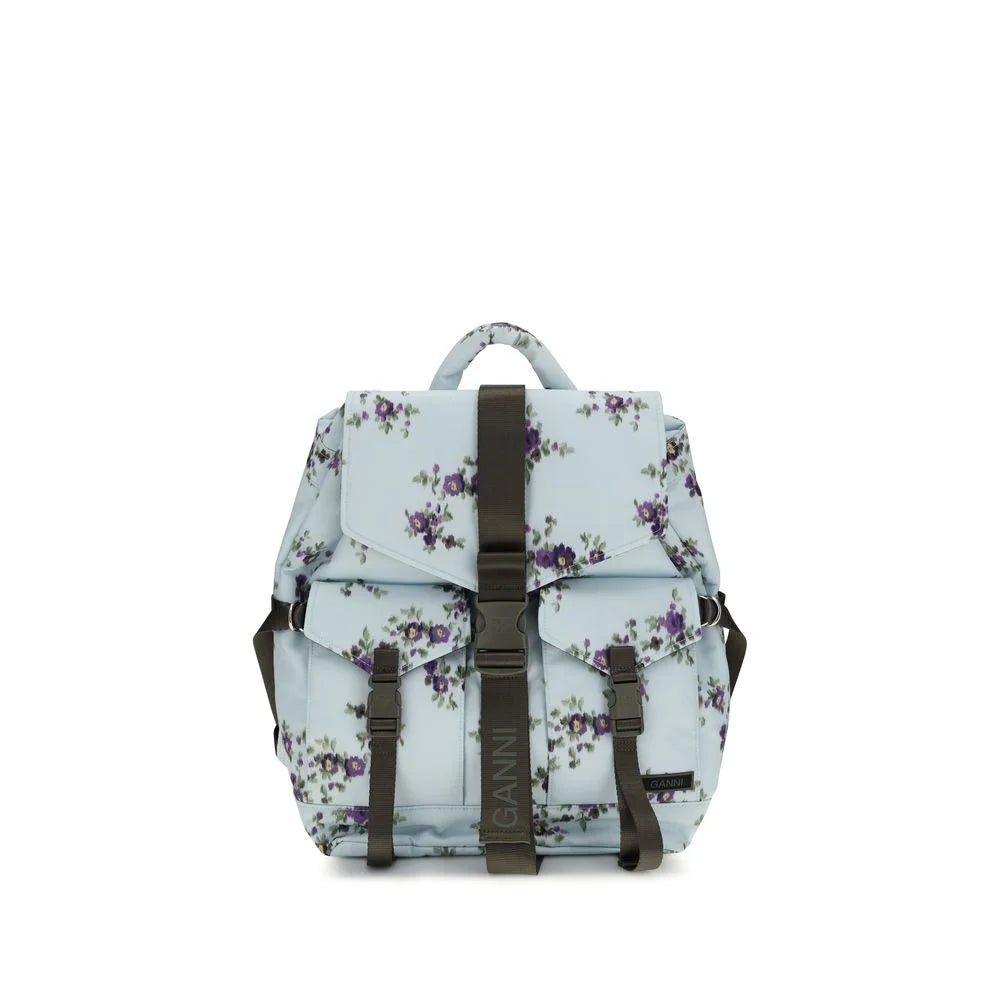 Ganni Blue Polyester Backpack