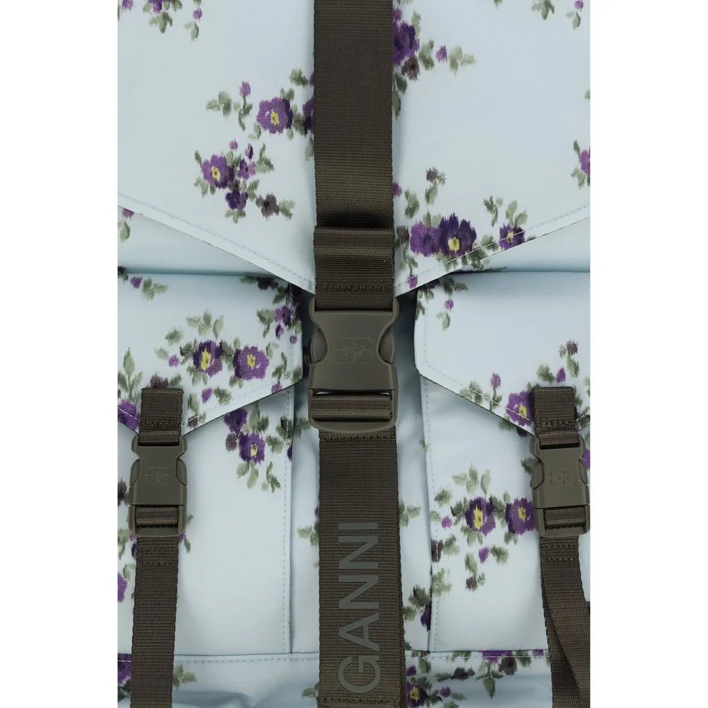 Ganni Blue Polyester Backpack