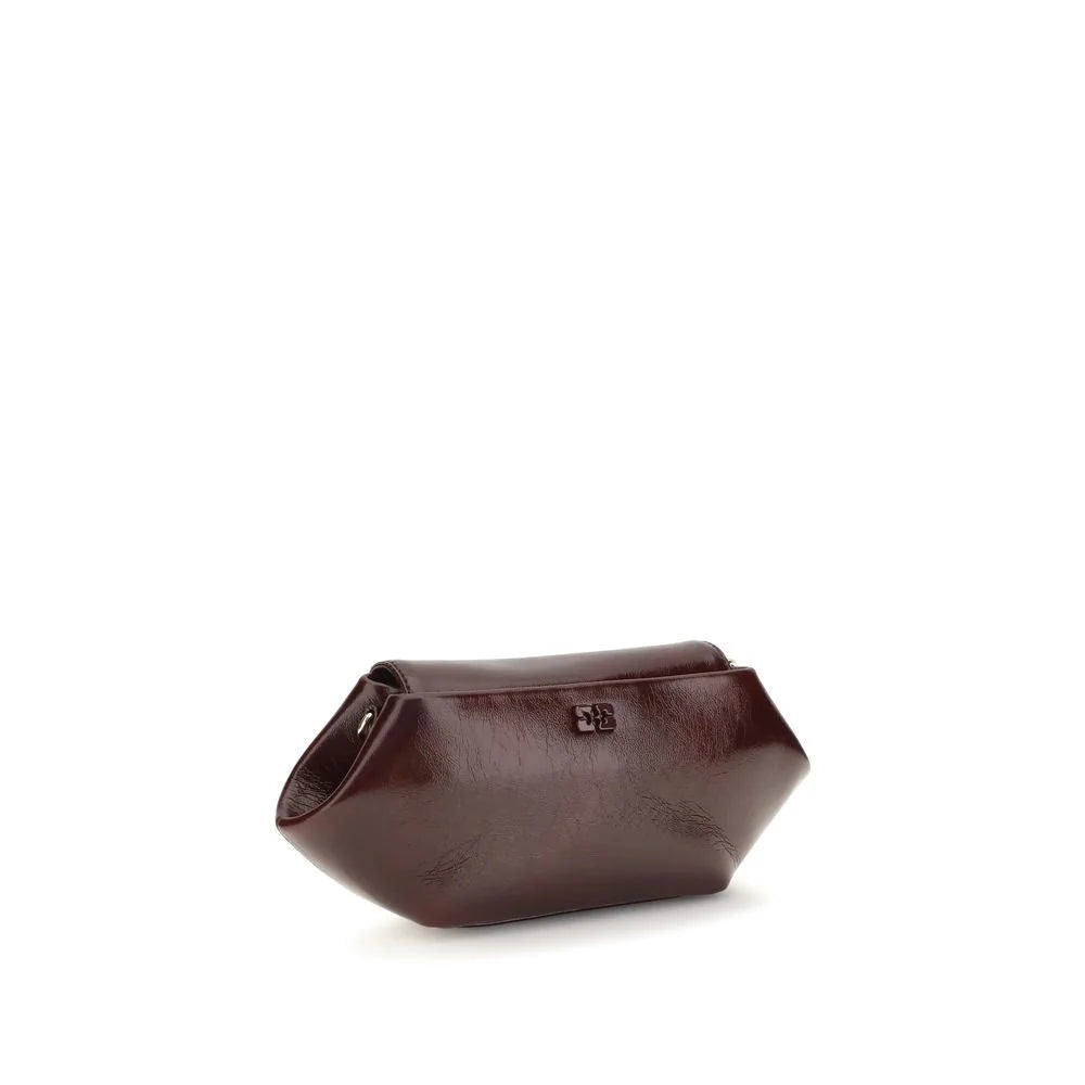 Ganni Bordeaux Polyethylene Shoulder Bag