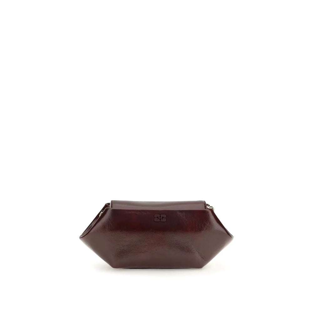 Ganni Bordeaux Polyethylene Shoulder Bag